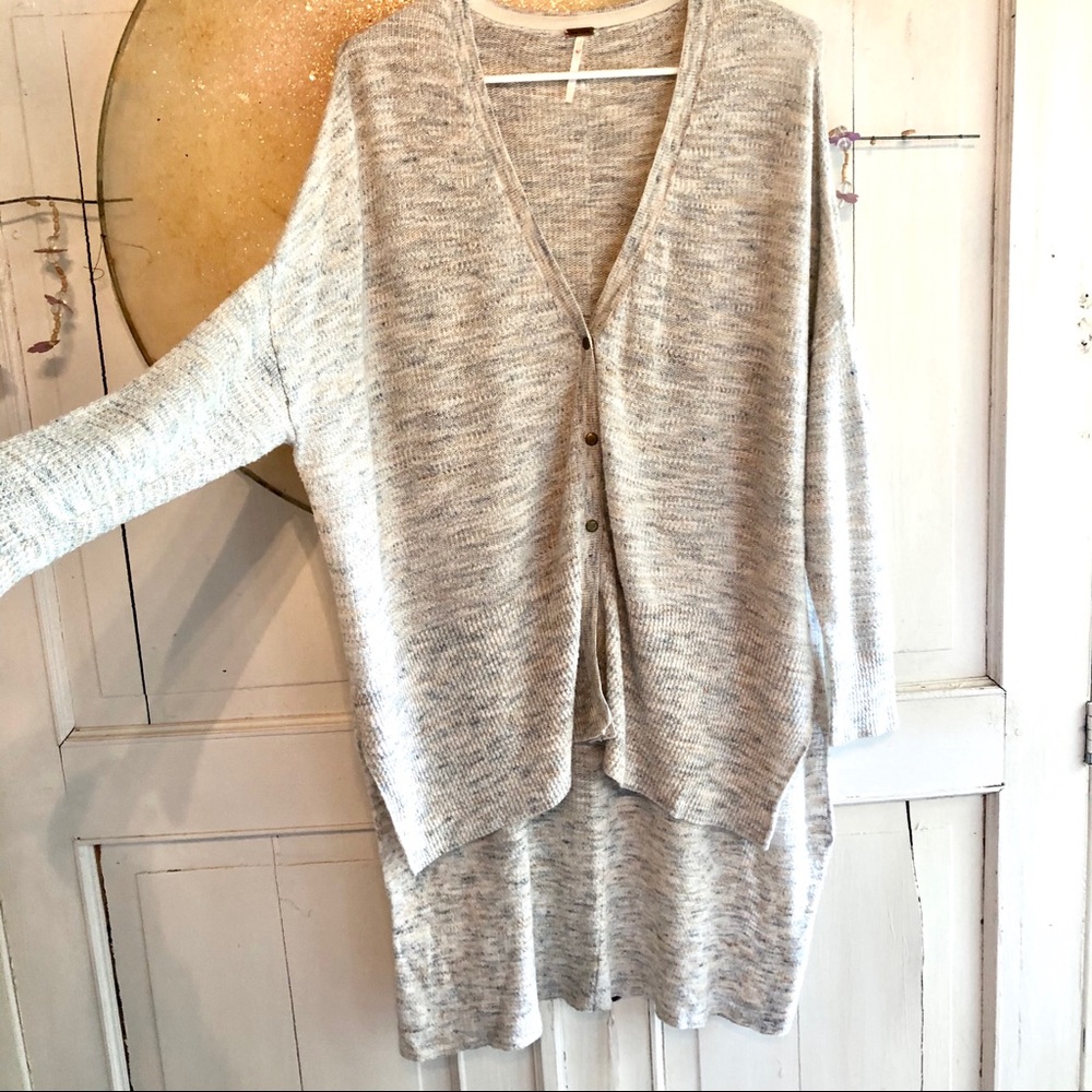 Free People high low beach cover up cardigan